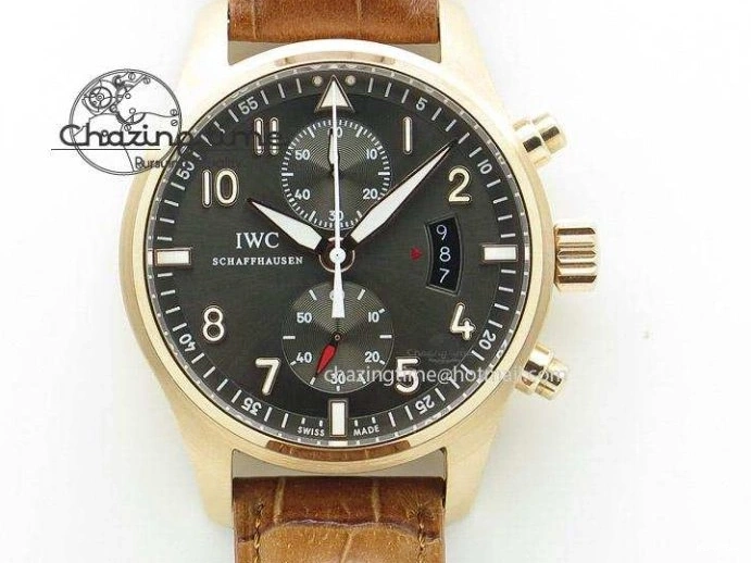 MIROTIME 0523 SunProtective Pilot Chrono IW377713 ZF 1:1 Best Edition Brown Dial On Brown Leather Strap A 7214